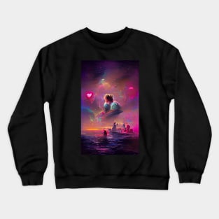 Love in the Sky Dream Art Crewneck Sweatshirt